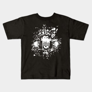Techno EDM Headphones Splash Kids T-Shirt